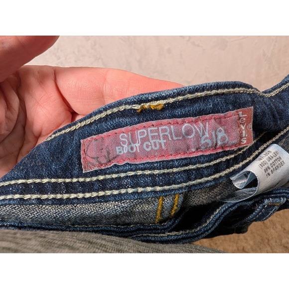 Vintage Y2K Juniors Levis 518 May '01 Superlow Boot Cut Jeans  Size 11 S 34/30 - Picture 11 of 15